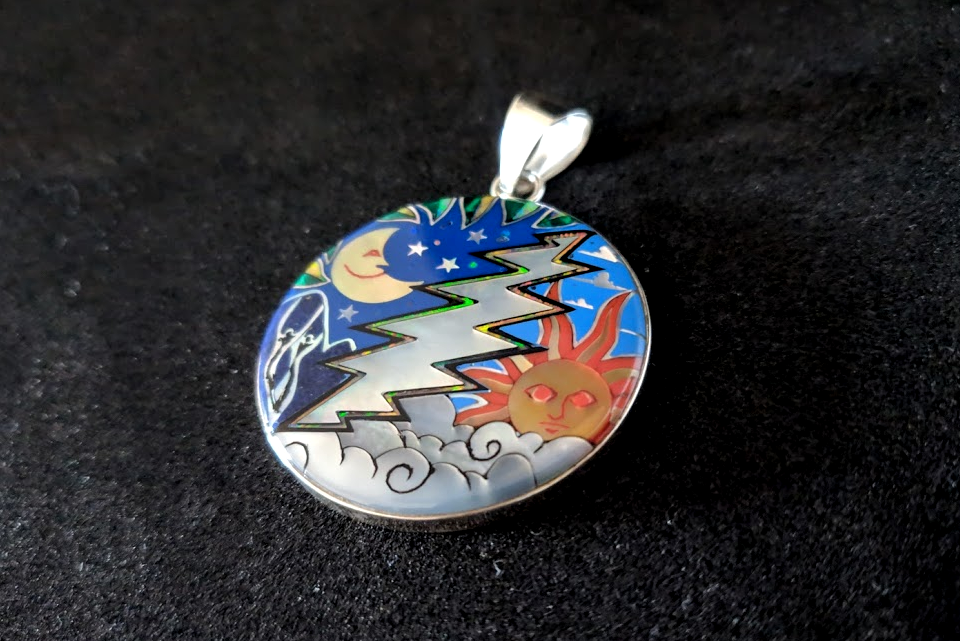 Cosmic Grateful Dead Bolt Pendant - A Trippy Tribute to the Legendary Band