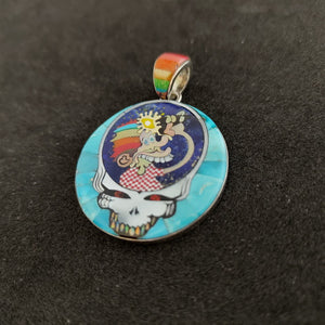 Grateful Dead Steal Your Face (Stealie) Ice Cream Kid Design Sterling Silver Pendant